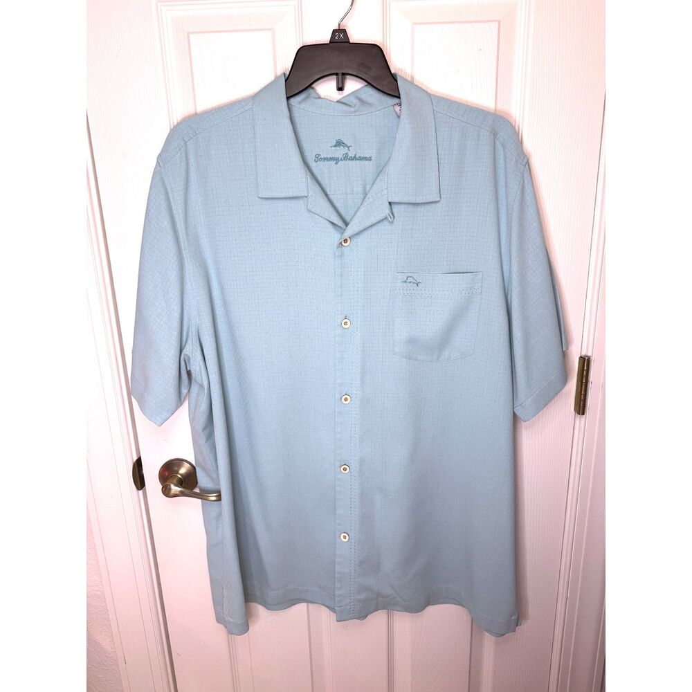 Tommy Bahama Men's Shirt Light Blue XXL